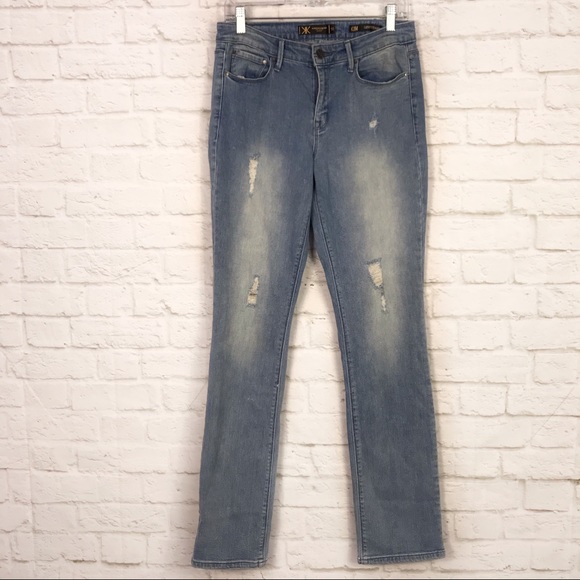 Kardashian Kim Curvy Straight Distressed Jeans 10 - Picture 2 of 8